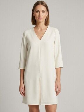 SosieSosie Montréal Off-White V-Neck Shift Dress - Size M